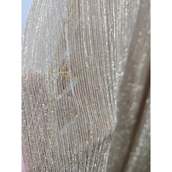 Lulus Jovial Occasion Gold Metallic High Rise Maxi Skirt Lined Size S - Picture 5 of 8